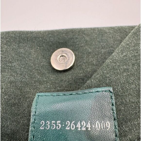 Auth Dark Fendi Green Jersey Fabric Baguette Shoulder Bag Preloved Purse - Picture 10 of 12